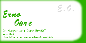 erno opre business card